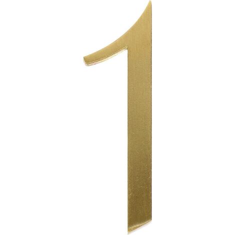 1 numéro de porte en cuivre, numéro de maison, numéro de boîte aux lettres, numéro d'adresse. (1/5)