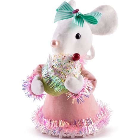 Dekoration MagicHome Weihnachten Candy Line, Maus, rosa, 27 cm (1/3)