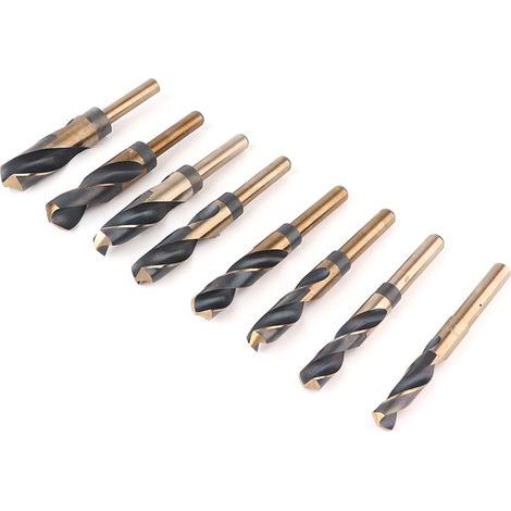 HSS-Spiralbohrer-Set mit 1/2-Zoll-Schaft, rundem Griff und Aluminiumkoffer, 14/16/18/19/21/22/24/25 mm (1/5)
