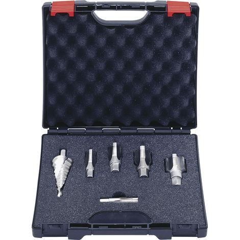 Exact 05979 Einschnittgewindebohrer-Set 6teilig metrisch fein M12, M16, M20, M25, M32 Rechtsschne