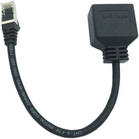 Adaptateur répartiteur RJ45, adaptateur réseau Ethernet RJ45 1 à 2 ports, adaptateur répartiteur de cable réseau pour le bureau et la maison (1/4)