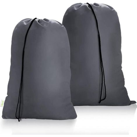 60 x 80cm Sac à Linge Large Sale Pliables avec Cordon de Serrage Lot de 2 Sac Linge Sale Voyage (1/3)