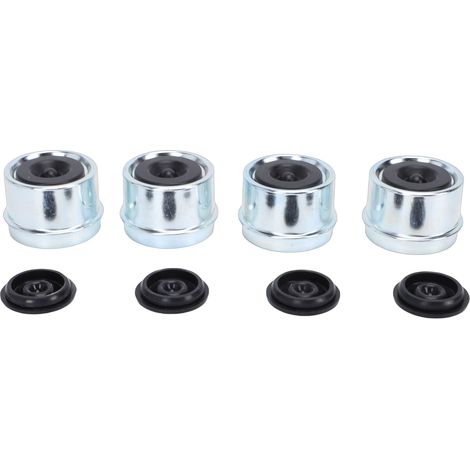 4 capuchons poussière essieu remorque 1,98in – Couvercles graisse roulement avec 4 bouchons caoutchouc remplacement Dexter 2000-3500 Lbs (1/5)