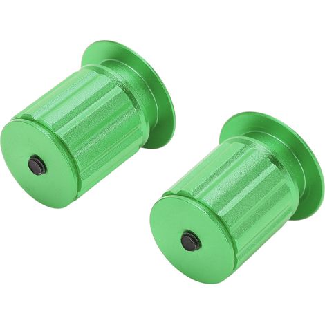 Bouchon de guidon vélo aluminium, embout extensible avec système de verrouillage, couleur verte (1/5)