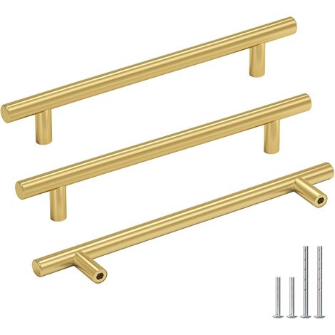 Lot de 15 Poignée Meuble Doré Entraxe 160mm Poignée Cuisine (1/5)
