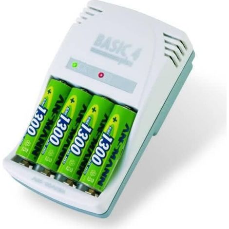 CARICABATTERIA BASIC 4 PLUS ANSMANN per batterie AAA e AA (1/2)