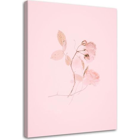 Cadre déco Fleur Naturelle Rose 40x60 (1/5)