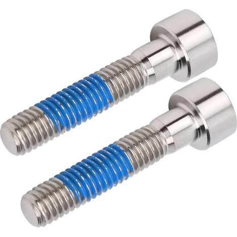Lot de 2 vis M6x30 mm pour potence de guidon de vélo (VTT/vélo de route), couleur argent. (1/5)