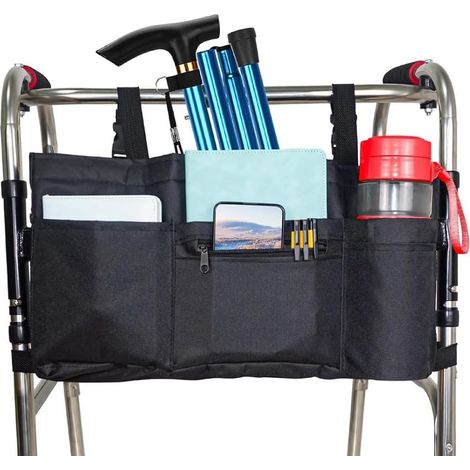 Sac de Marcheur avec Glacière Souple et Porte-Gobelet, de Marcheur pour Déambulateur Pliable, Paniers de Marcheur, Porte-Gobelet pour Déambulateur (1/5)