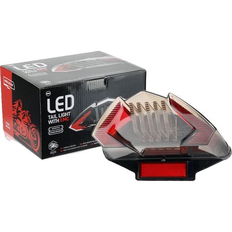 Rücklicht, LED, integrierter Blinker, schwarz (1/2)
