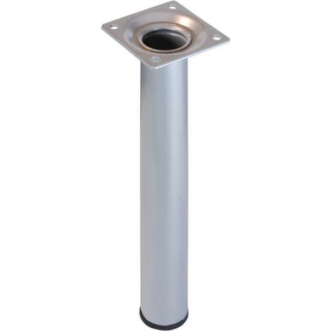 PIEDE TONDO ALLUMINIO BIANCO H.300 DIAMETRO 30 MM