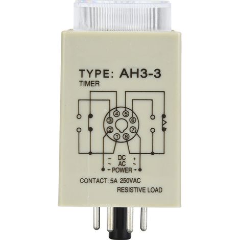AH3-3 Zeitrelais, elektronische Ausführung, einstellbare Auslöseverzögerung, 8-polig, 10 min. (24 V) (1/5)