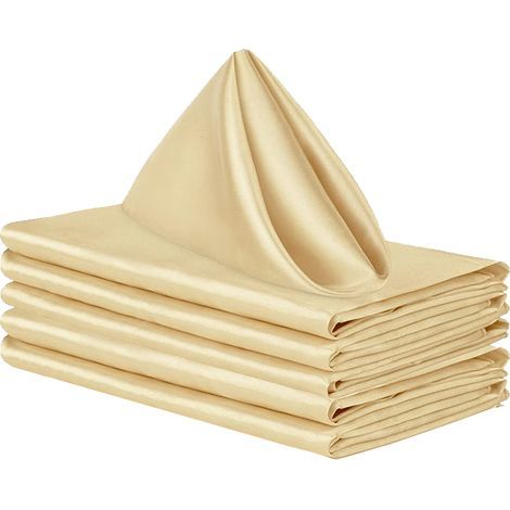Tischserviette – Polyester – 43 x 43 cm – Wiederverwendbar – Maschinenwaschbar – Für Restaurants, Hochzeiten, Partys – 6er-Pack (1/5)