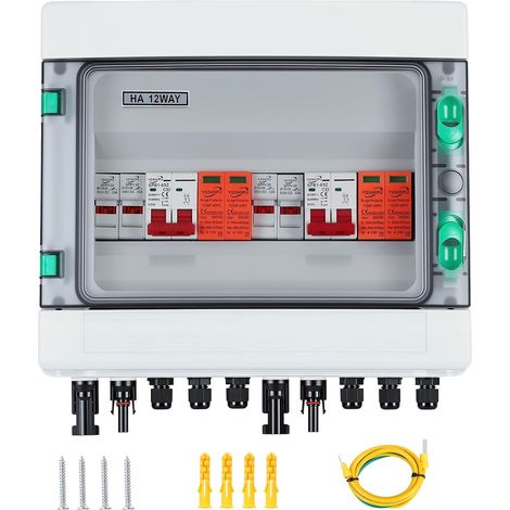 Boîtier de raccordement solaire, protection PV DC 32 A 500 V, interrupteur IP65, protection multicouche, gestion énergétique efficace (1/5)