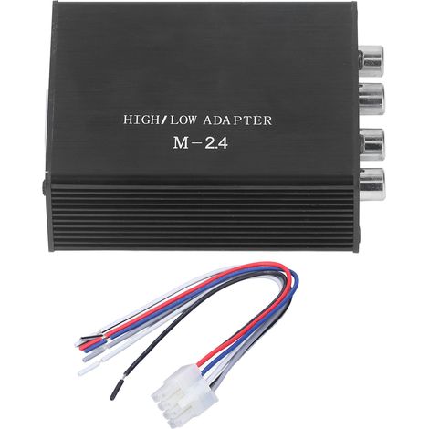 Convertisseur Audio Haut vers Bas - Alliage d'Aluminium, 2 Entrées 4 Sorties, Alimentation 12V DC (1/5)