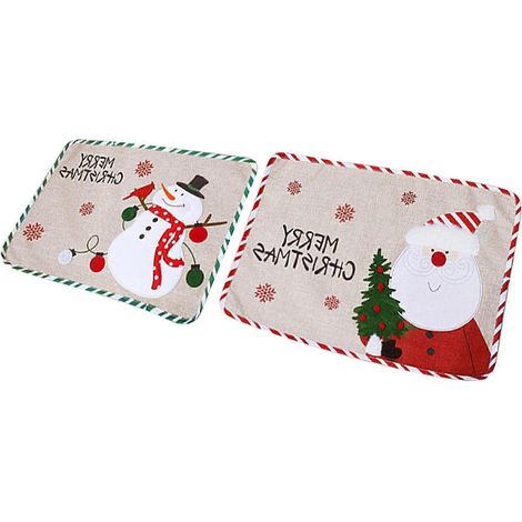Set de table Père Noël Bonhomme de neige pour la cuisine (1/5)