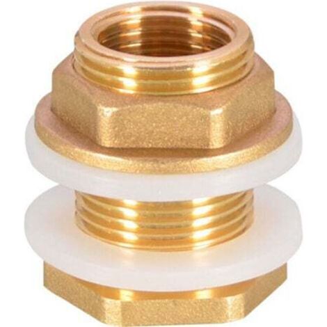4 Pièces G1/2 Laiton Réservoir d'eau Tuyau d'eau Raccord Adaptateur Robinet Douille de Seau à Pluie Douille de Réservoir en Laiton pour Robinet Seau de Pluie Réservoir d'eau (1/4)