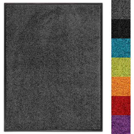 Tapis extérieur, Tapis antidérapant très absorbant Use&Wash Gris anthracite 135 x 200 cm (1/5)
