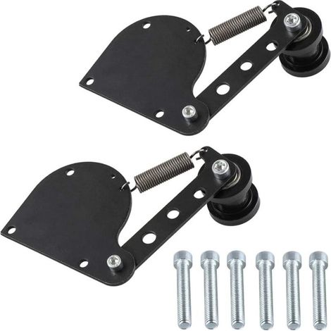 Ulisem Kit de tendeurs de chaîne à ressort, 2 pièces, pour motos à moteur 2 temps 49cc, 66cc, 80cc – Roue de guidage réglable (noire) (1/5)