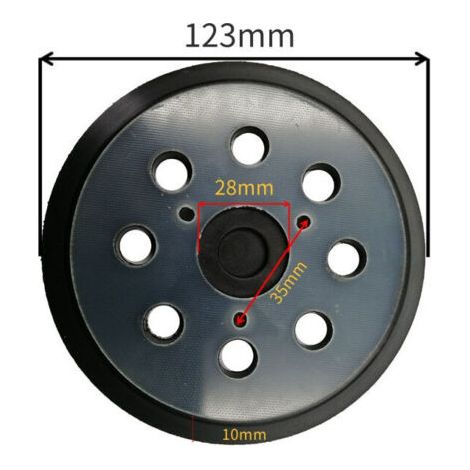 Plateau de Ponçage 125mm Disques de Ponçage à 8 Trous patin Ponceuse (1/5)