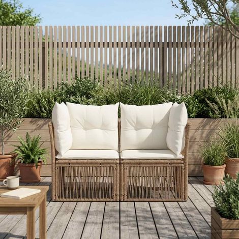 Teenpull – Garten-Sofa 2-Sitzanzahl Beige Poly-Rattan (1/5)