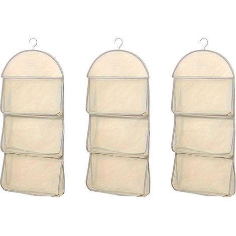 Dreistufiger Wandorganizer für Unterwäsche, Socken und BHs – Transparente Tasche – 3-teilig (1/5)