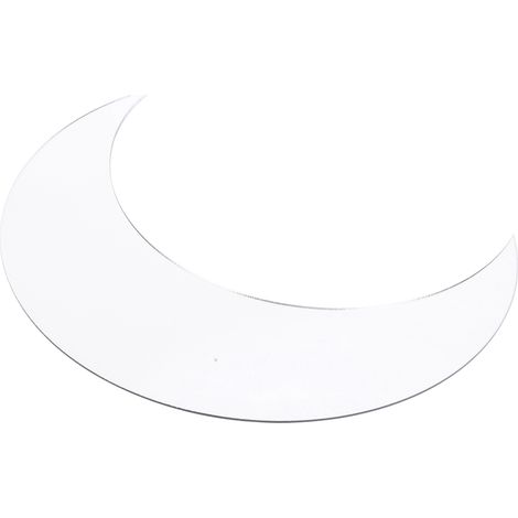 Lune Miroir Sticker Mural Acrylique Décoratif Décalque Fond pour Maison Bureau Couloir Argent (1/5)
