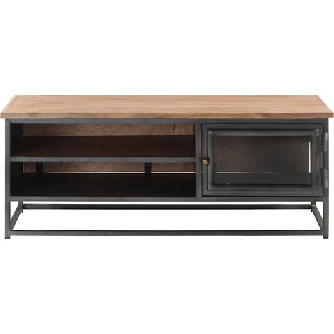 Maison Exclusive - Couchtisch Grau 90x50x35 cm Massivholz Akazie (1/5)