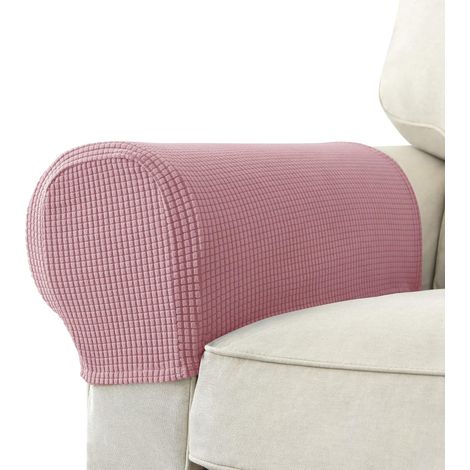 Lot de 2 housses d’accoudoir extensibles Jacquard, antidérapantes, avec outils de fixation inclus (1/4)