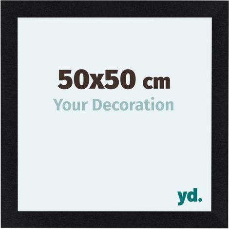 1 Cadre Photo MDF 50x50 cm Noir Mat Orientation Horizontale Verticale Salon Chambre Bureau