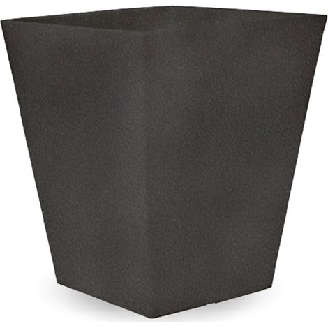 CALÉNDULA 50 Fioriera quadrata per interni ed esterni in stile rustico per piante e fiori Molto resistente al passare del tempo. Realizzata in polietilene in Spagna - Grigio (1/3)