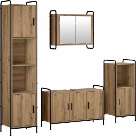 vidaXL Bathroom Cabinet Set 4 pcs Artisan Oak 40 x 36 x 181 cm (1/5)