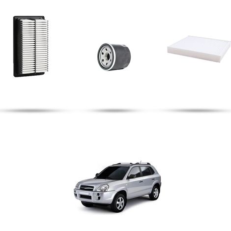 Kit tagliando 3 filtri compatibile con Hyundai Tucson 2.7I 129kw dal 2004 (1/4)