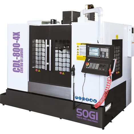 Centro di lavoro CNC verticale SOGI CDL-800-4X - 4 assi - controllo numerico SIEMENS 828D - mandrino BT40 (1/5)