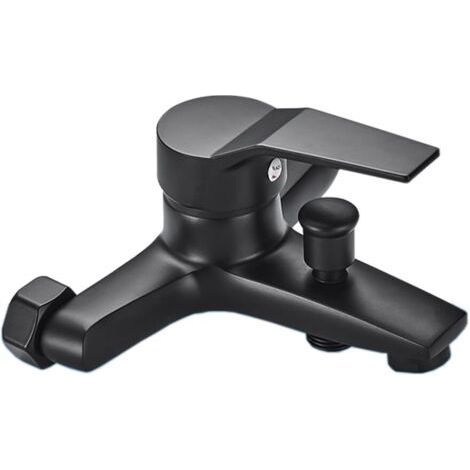 Robinets de douche, robinets de douche muraux, noir mat, robinets de douche manuels, robinets de douche en alliage (1/5)