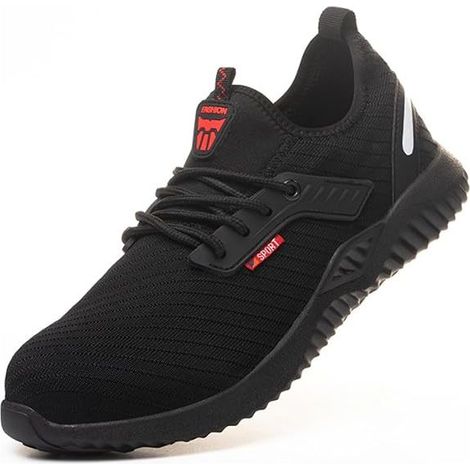 Chaussures de sécurité respirantes d'été pour hommes, embout en acier composite anti-écrasement et Kevlar anti-perforation, taille 40 (1/5)