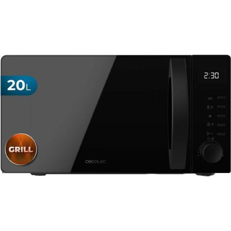 Cecotec Micro-ondes avec gril Proclean 5105 Black. 700 W, 20 L, technologie 3DWave, gril, 5 niveaux, minuterie 30 min.