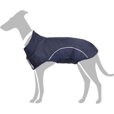 Hunde Regenmantel mit Reflexstreifen Polyester Marineblau XS