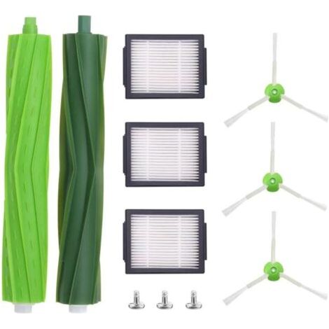 Kit de pièces de rechange et d'accessoires : filtres, brosses latérales et roues pour aspirateurs iRobot Roomba i7, i7+ et E5, E6 et E7 – Lot de 11 (1/5)
