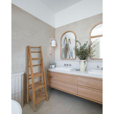 Vertis - Étagère de salle de bain en bois massif (1/5)