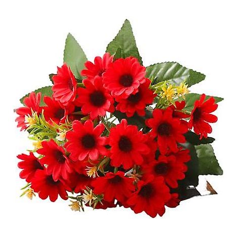 Fleur artificielle réaliste aux détails soignés, ne se fane pas, ne nécessite aucun arrosage, longue durée de vie. Accessoire photo, centre de table, décoration pour mariage et fête.rouge (1/5)