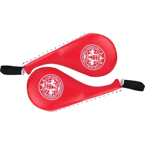 Gant de frappe Boxe Taekwondo Karaté Cible d'entraînement Coup de poing Pad en Mousse PU Souple Adulte Enfant Rouge (1/5)
