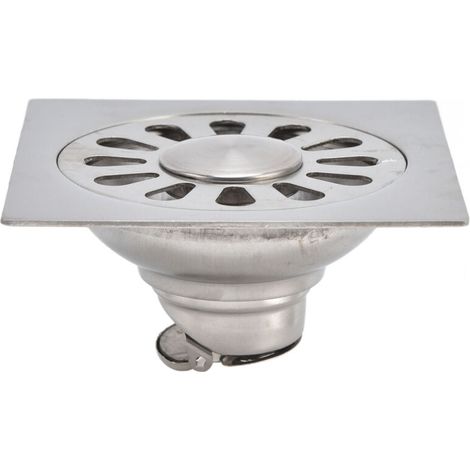 Drain de Sol Polyvalent en Acier Inoxydable pour Salle de Bain, Garage ou Sous-sol