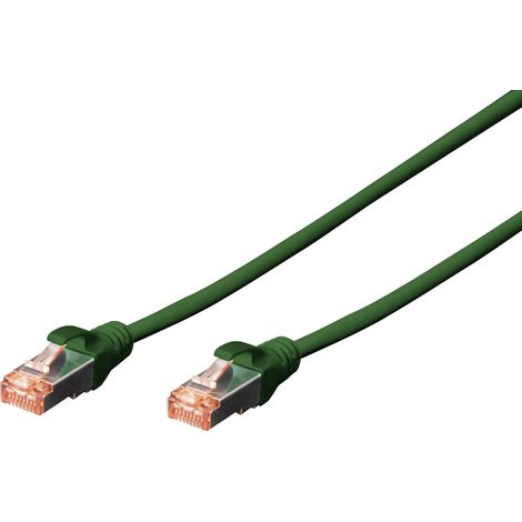 Digitus DK-1644-020/G RJ45 Patchkabel CAT 6 S/FTP 2.00 m Grün Halogenfrei, verdrillte Paare, mit Ras (1/5)