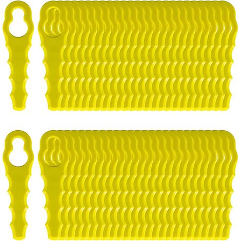 50 pièces Lames de Rechange For Ryobi Coupe Bordure, Têtes Double Lames Dentelées RAC155 RAC157 RAC158 (1/5)