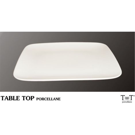 Table top, set 6 piatti frutta kyoto 22x17,5 cm in porcellana professionale bianca