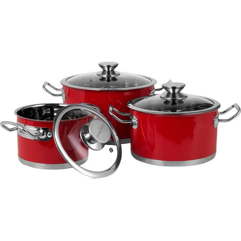 3-teiliges Topfset aus Edelstahl von Vintage Cuisine (1/4)