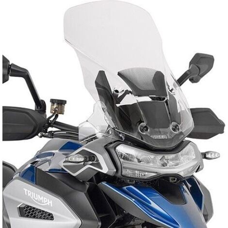 Parabrezza Kappa Triumph Tiger 1200 GT Explorer '22-, Husqvarna Norden 901 '22-, trasparente 57X38 CM (H x L) 12,5 CM più alto dell'originale, trasparente