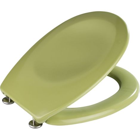 Abattant WC en Duroplast antibactérien 35 x 44 cm – Lunette WC verte résistante – Fixation acier inoxydable – Hygiénique et durable (1/5)