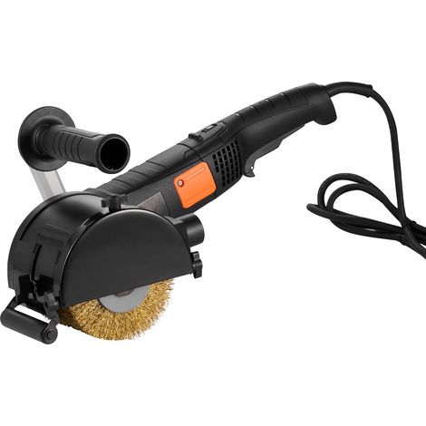 Machine de polissage et brunissage 1300W, 6 vitesses variables, outil électrique portatif avec disque en fil d'acier pour acier inoxydable et métaux. (1/5)